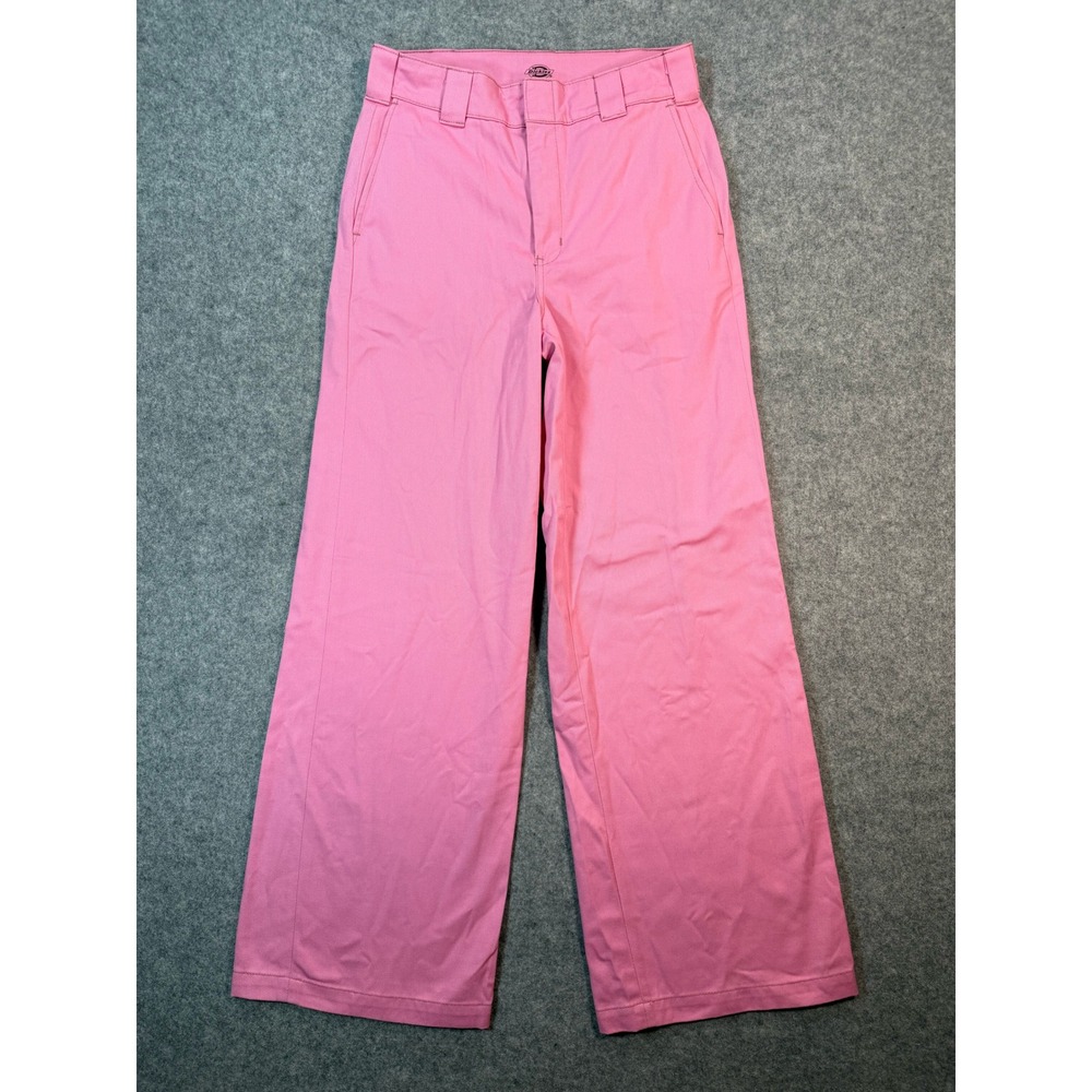 Dickies Womens Pink Wide Leg High Waisted Work‎ Pants FP901WR2 Size 6R